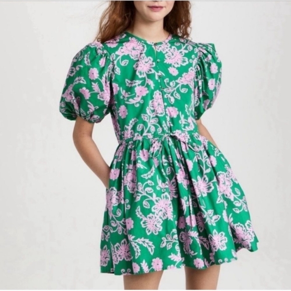 XiRENA Dresses & Skirts - XiRENA Aurie 100% Cotton Puff Sleeve Mini Dress Pockets Size Medium New No Tag